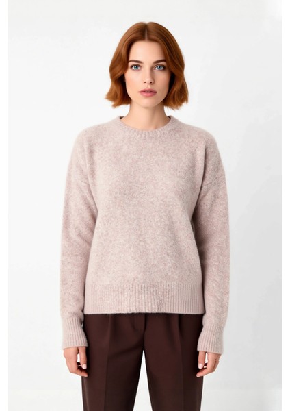 Kadın Regular Kalıp Düşük Kol Bisiklet Yaka Triko Kazak Kış Günleri Için Rahat Şık Seçim Kaliteli fiyatları