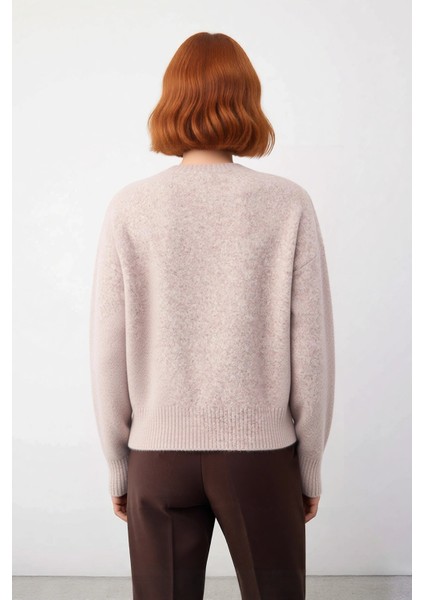 Kadın Regular Kalıp Düşük Kol Bisiklet Yaka Triko Kazak Kış Günleri Için Rahat Şık Seçim Kaliteli fırsatları