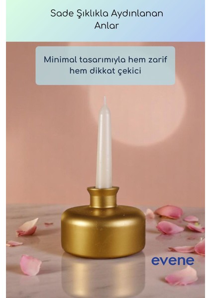 Mumluk Şamdan Ince Mum Uyumlu Beyaz Renk Model 63 fiyatları