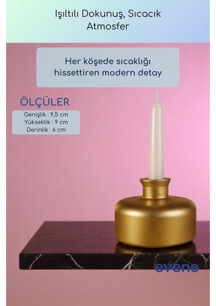 Mumluk Şamdan Ince Mum Uyumlu Beyaz Renk Model 63 modelleri