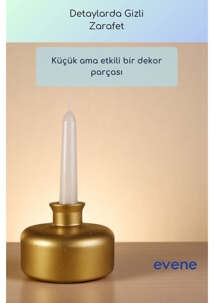 Mumluk Şamdan Ince Mum Uyumlu Beyaz Renk Model 63 fırsatları