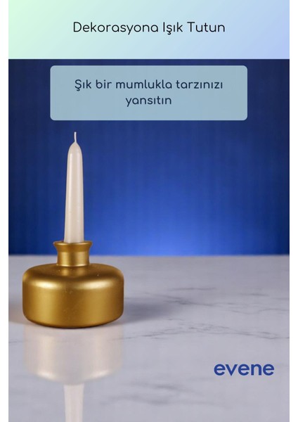 Mumluk Şamdan Ince Mum Uyumlu Beyaz Renk Model 63 indirimleri