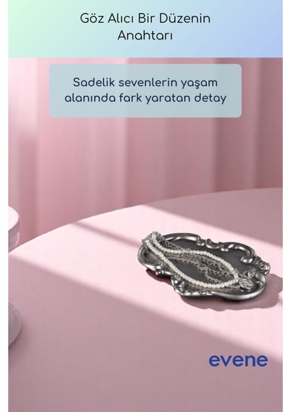 Takı Organizer Makyaj Düzenleyici Kozmetik Organizer Dekoratif Tabak Beyaz Renk Model 31 fiyatları