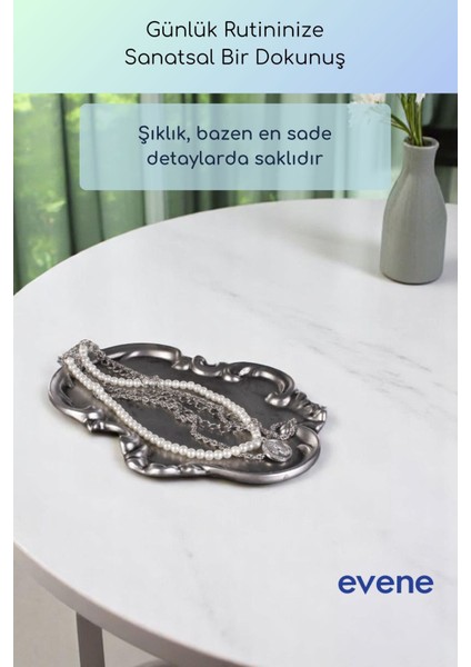 Takı Organizer Makyaj Düzenleyici Kozmetik Organizer Dekoratif Tabak Beyaz Renk Model 31 fırsatları