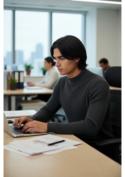 Erkek Fitted Dar Kalıp Dik Yaka Uzun Kol Fitilli Triko Kazak Kış Günleri Için Şık ve Rahat Seçim modelleri