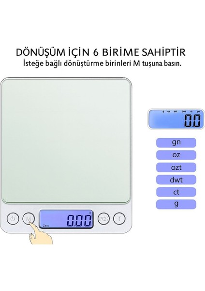 WF Dijital Hassas Terazi Tartı 500 gr./ 0.01 gr. thr124 fiyatları