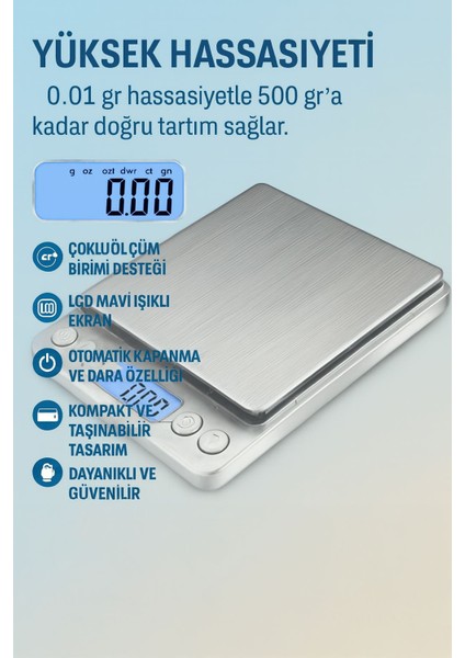 WF Dijital Hassas Terazi Tartı 500 gr./ 0.01 gr. thr124 indirimleri