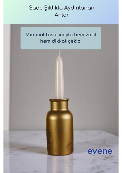 Mumluk Şamdan Ince Mum Uyumlu Beyaz Renk Model 65 fiyatları
