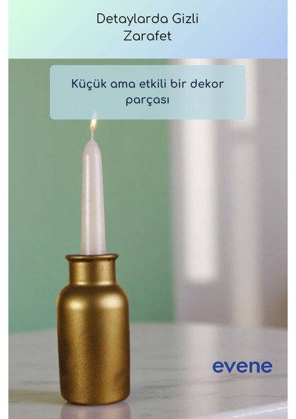 Mumluk Şamdan Ince Mum Uyumlu Beyaz Renk Model 65 fırsatları