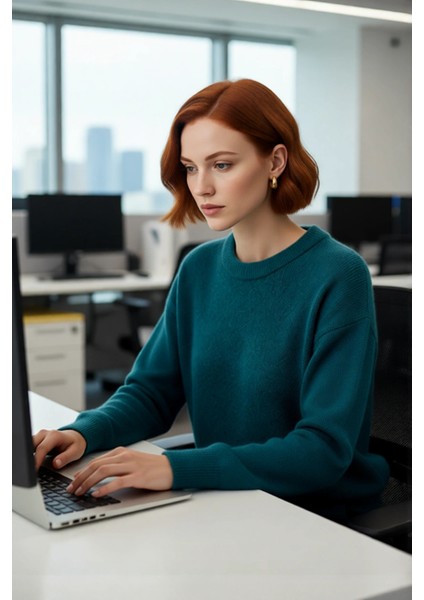 Kadınlara Özel Regular Kalıp Düşük Kol Triko Bisiklet Yaka Kazak Rahat Kış Günleri Için Ideal Seçim modelleri