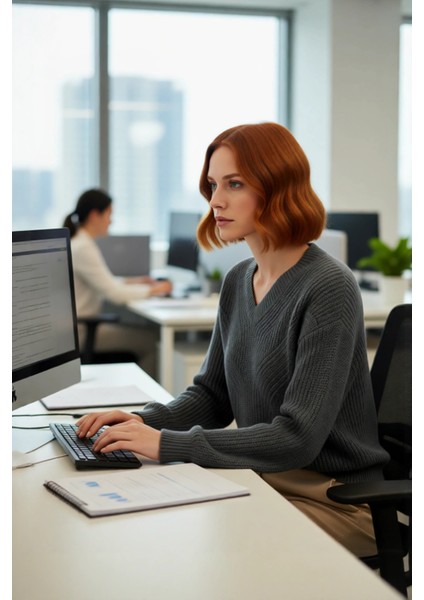 Kadın Akrilik Ajurlu V Yaka Triko Kazak Rahat Regular Kalıp Düşük Kol Kış Günlük Şıklık Sunar. modelleri