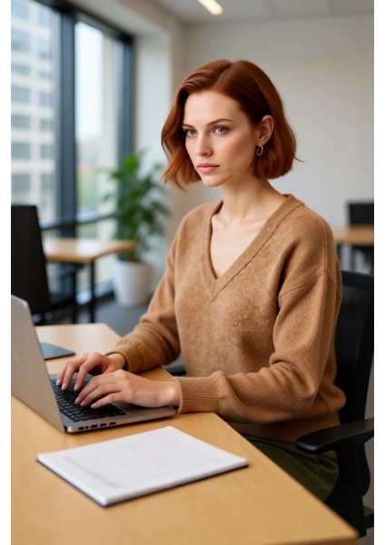 Kadın Oversize Triko Düz V Yaka Kışlık Düşük Kol Rahat Alpaka Karışımlı Kazak Kaliteli Şık modelleri