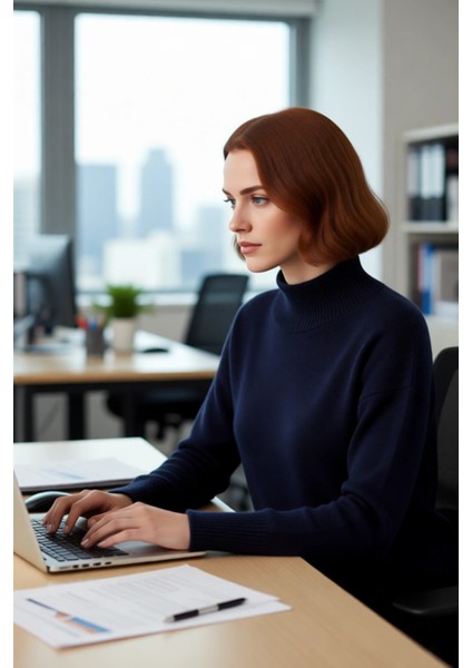 Kadın Oversize Düşük Kol Dik Yaka Düz Triko Kazak Kış ve Sonbahar Şıklığı Için Idealdir Kaliteli modelleri