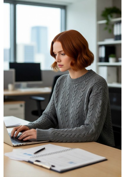 Kadın Oversize Kalın Saç Örgü Desenli Bisiklet Yaka Düşük Kol Uzun Boy Triko Kazak Kışlık Kaliteli modelleri