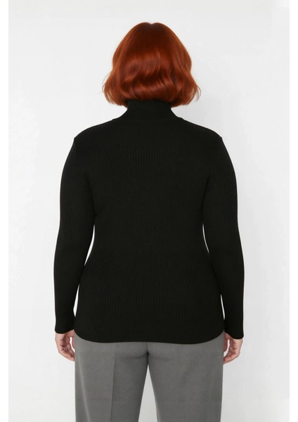 Kadın Akrilik Dik Yaka Fitilli Triko Kazak Fitted Kalıbı Ile Konforlu ve Şık Günlük Giyim Kaliteli fiyatları