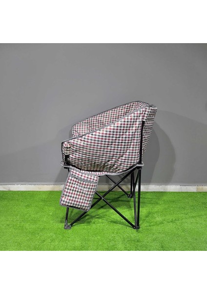 Balcony Comfort Katlanabilir Kamp Sandalyesi Kare Desenli modelleri