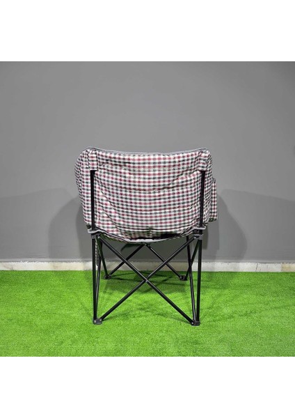 Balcony Comfort Katlanabilir Kamp Sandalyesi Kare Desenli fırsatları