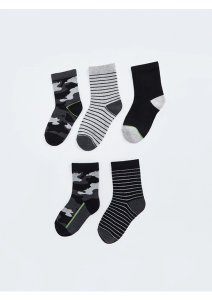 Lcw Kids Karışık Çizgili Erkek Çocuk Soket Çorap 5'li