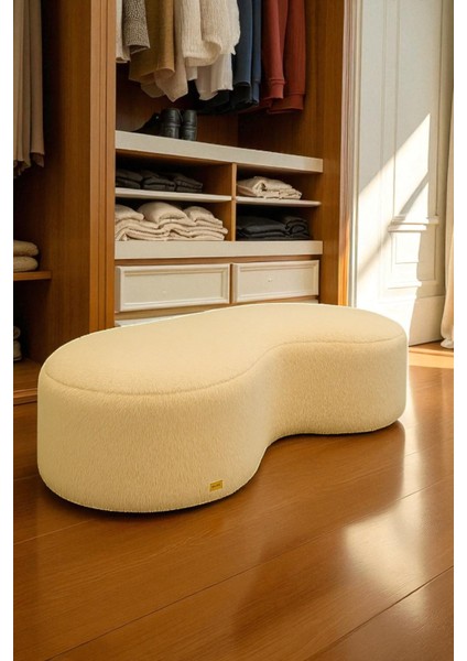 Muffi Yuvarlak Kenarlı Bulut Puf – Teddy Kumaşlı, Modern ve Şık Oturma Alanı modelleri