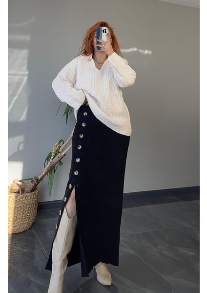 Ekru Örme Kazak modelleri