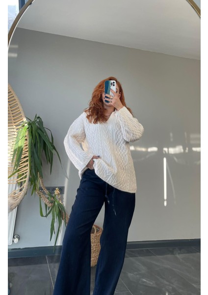 Ekru Örme Kazak fırsatları