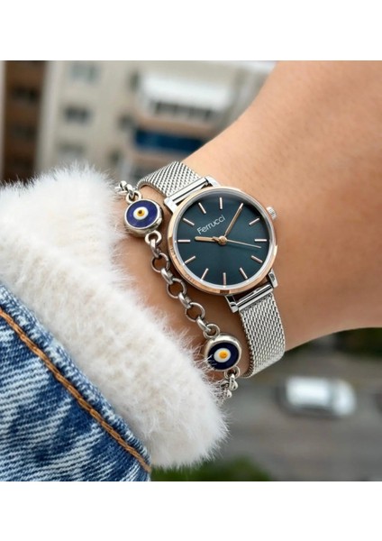 Minimal Kasa Hasır Ayarlanabilir Çelik Kordon Kadın Kol Saati