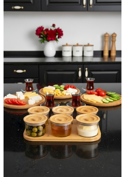 Lincoln - 13 Parça Cam Kahvaltılık Takımı