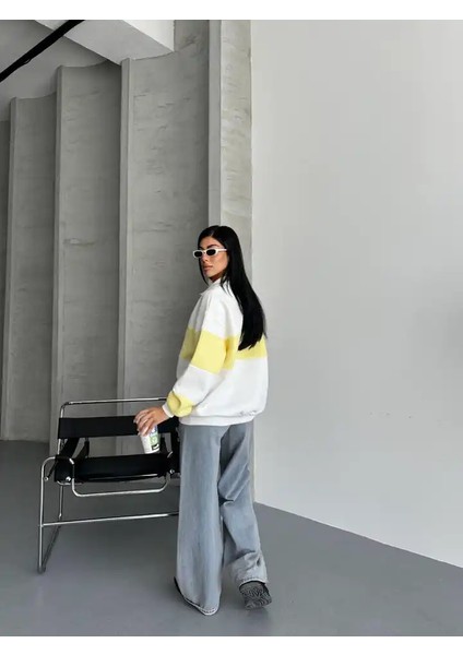 Yarım Fermuar Ikı Renklı Sweat