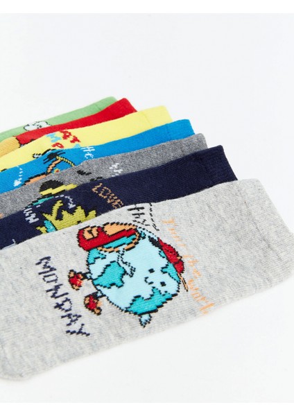 Lcw Kids Karışık Desenli Erkek Çocuk Soket Çorap 7'li modelleri