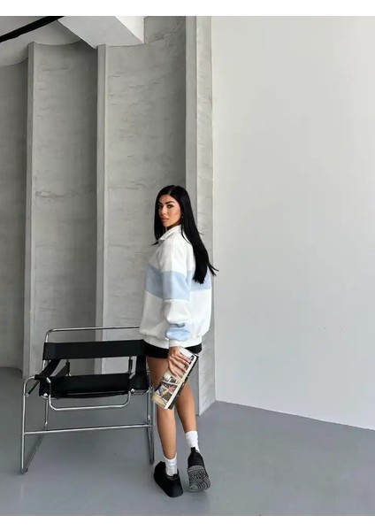 Yarım Fermuar Ikı Renklı Sweat modelleri