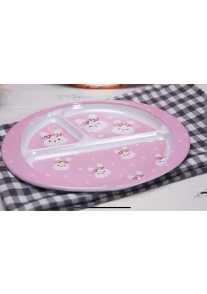 Bebek Mama Tabağı Seti (4ADET)Bölmeli ve Şirin Hayvan Desenleri modelleri