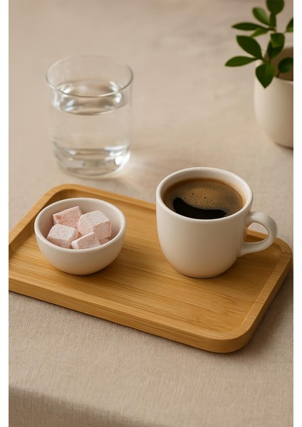 Dikdörtgen Bambu Sunumluk 14X24 cm