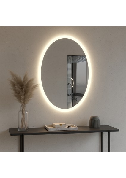 Oval Halo LED Işıklı Ayna – Modern Minimal Banyo ve Duvar Aynası modelleri