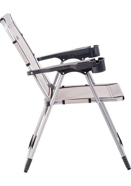 Katlanabilir Piknik ve Kamp Sandalyesi - Bardaklıklı - Rock - Kestane (A-22)- 140KG Taşıma modelleri