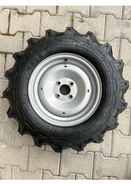 6,5/80-13 Çapa Makine / Patpat Lastik Set - ( Lastik+Iç Lastik+Jant ) / Yüksek Tırnak