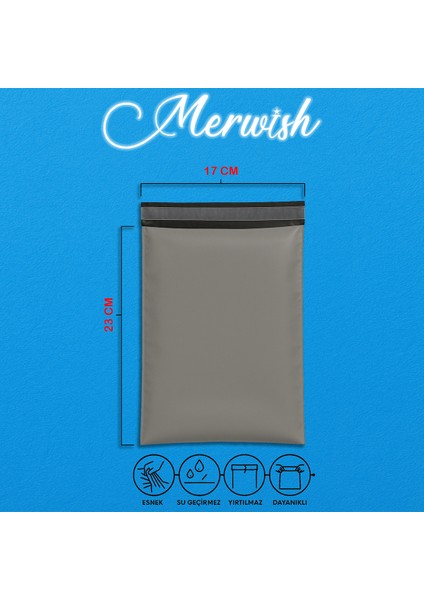 Baskısız Gri Renk Cepsiz 0,5 Mikron 17*23+5 Ölçülerinde Kargo Poşeti 100 Adet Dayanıklı Sızdırmaz Esnek ve Ekonomik Kargo Poşeti modelleri