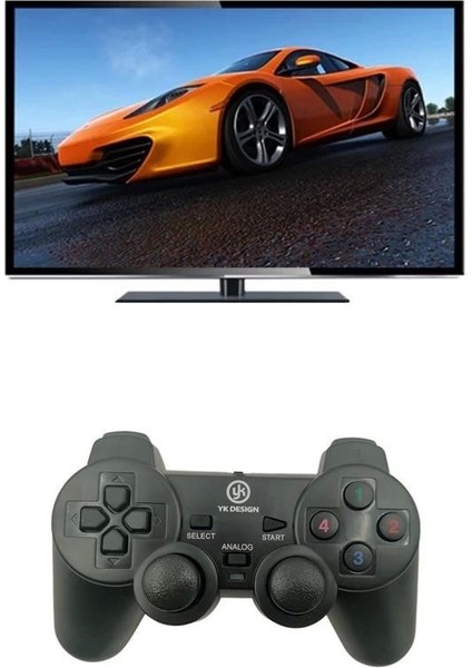 Çift Titreşimli USB Kablolu Oyun Kolu Pc Uyumlu Vibration Gamepad ( Lisinya )