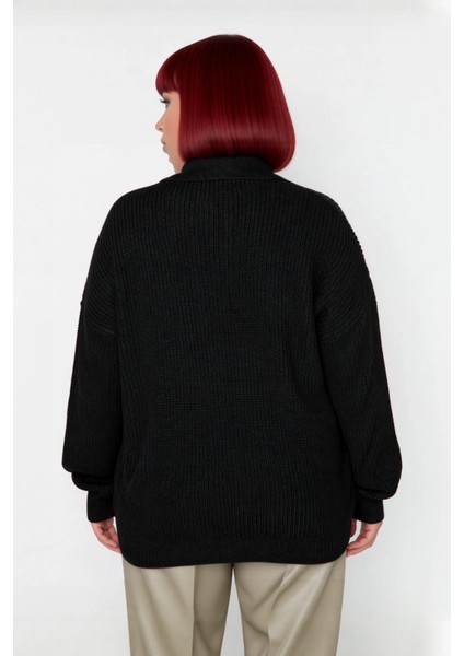 Kadın Düşük Kol Polo Yaka Selanik Örgü Kalın Akrilik Triko Kazak Kış Için Basic Şıklık Kaliteli fiyatları