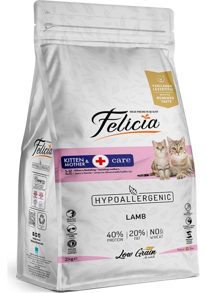 2 kg Yavru Kuzu Etli Az Tahıllı Hypoallergenic Kedi Maması