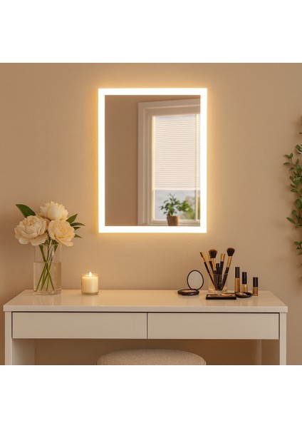 Nova Kare LED Işıklı Ayna – Modern Minimal Dikdörtgen Duvar ve Banyo Aynası fırsatları