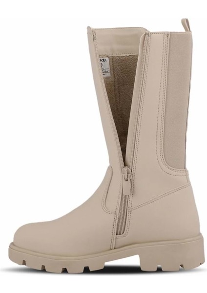 Matmazel Kız Çocuk Bot Fermuarlı - Krem - 31 fırsatları