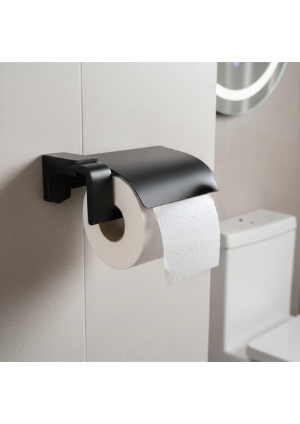 Mat Siyah Kapaklı Paslanmaz Lüks Tuvalet Kağıtlığı Vida ve Dübel Seti Dahil Wc Tuvalet Kağıtlığı fiyatları