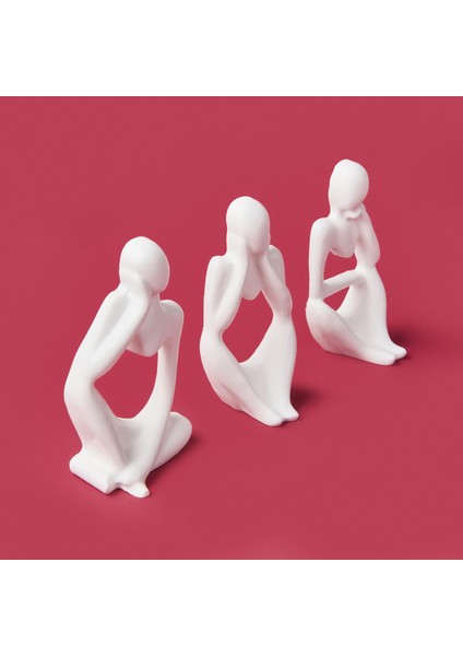 Deco Human 3'lü Biblo - Beyaz modelleri