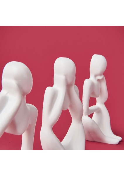 Deco Human 3'lü Biblo - Beyaz fırsatları