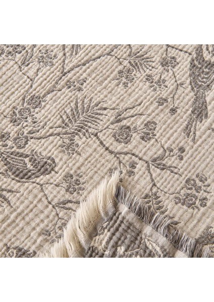 Soft Birds Çift Kişilik Yatak Örtüsü - Antrasit - 220X240 cm fırsatları