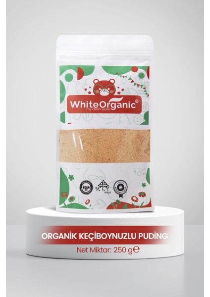 Organik Keçiboynuzlu Bebek Puding Tahıl Bazlı 250 gr Şeker Ilavesiz