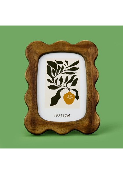 Deco Wavy Çerçeve - Kahverengi - 13X18 cm