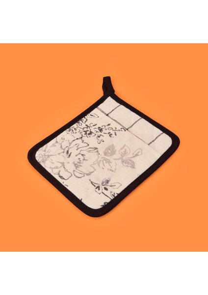 Myhome Evora Tutaç - Ekru / Siyah - 15X20 cm