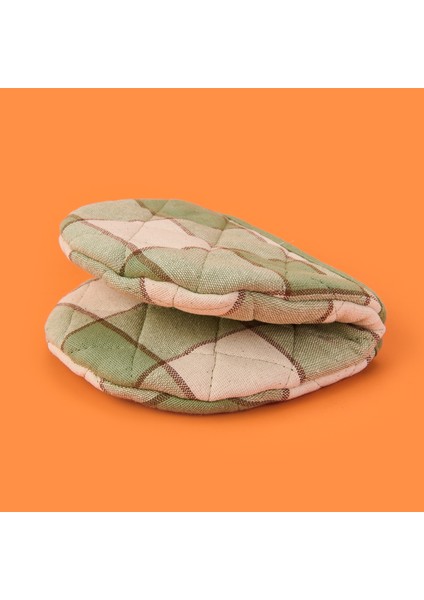 Myhome Toscana Fırın Eldiveni - Ekru / Yeşil - 14X26 cm fırsatları