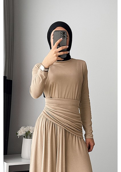 Kadın Candy Kumaş Tesettür Elbise NMS047 modelleri